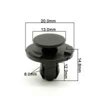 50pcs Clips De Automóvil 8mm Para Nissan Tirantes De Parachoques Puerta Panel De Panel Retenedor De Plástico Para Reparación De Coches - details 1