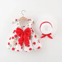 Vestido De Verano Para Niñas 0-3 Años Estilo Casual Con Volante Y Diseño De Pears Florido Manga Corta Tipo Halter Longitud De Pierna Vestido De Mujer - details 4