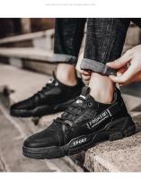 Botas De Seguridad Para Hombre Negras Al Aire Libre Antideslizantes Con Platforma Casual Deportivas Transpirables Para Primavera Tallas 39-44 - details 11