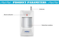 Detector De Alarma De Movimiento PIR Inalámbrico KERUI Para GSM WIFI W181 W202 Sistema De Seguridad Antirrobo Para El Hogar - details 5