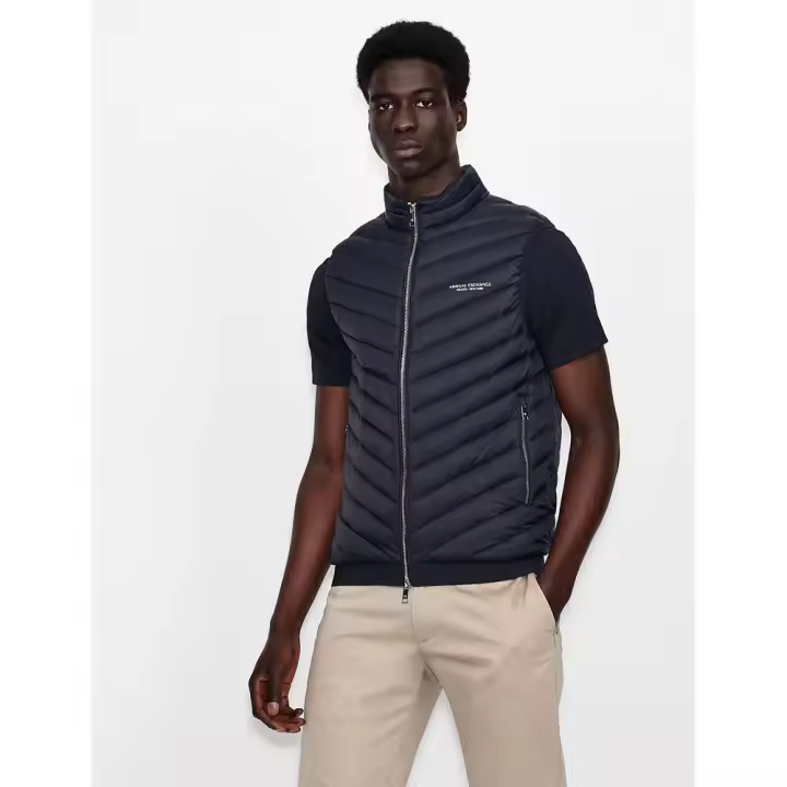 Armani Exchange Chaleco De Plumas Azul - 1