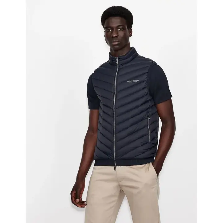 Armani Exchange Chaleco De Plumas Azul - 1