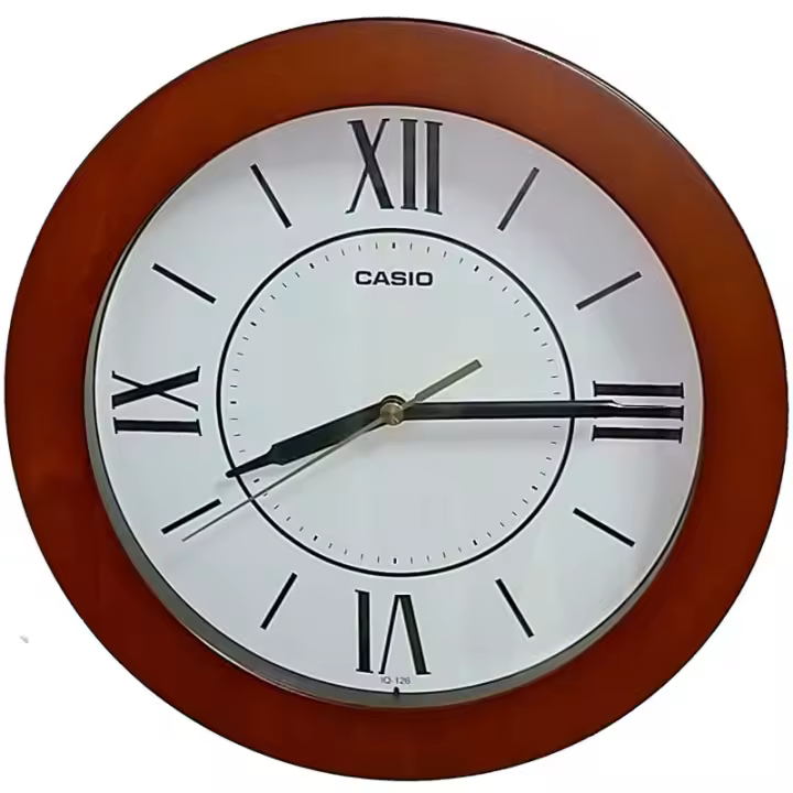 Casio Iq-126-5bdf  Reloj De Pared Para Unisex Color Marron - 1