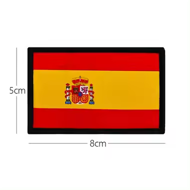parches tela bordados bandera  bandera ESPAÑA. medidas 8x5 cm - 1