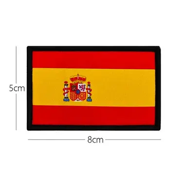 parches tela bordados bandera  bandera ESPAÑA. medidas 8x5 cm - 1