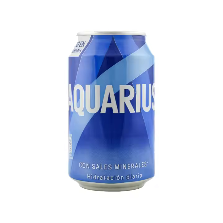 Bebida isotónica Aquarius limón 33 cl pack 24 latas - 1