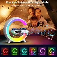 Cargador Inalámbrico De Luz Nocturna G Atmosphere Con Altavoz Y Reloj 6 Modos De Iluminación Para iPhone 15 14 13 Samsung Estación De Carga Rápida - details 4