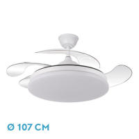 Ventilador fabrilamp motor Dc59w modelo Tridente 4aspas 107cm 6980lumens Regulador intensidad Remoto+temporizador+memoria 3000-4000-6000k - details 5