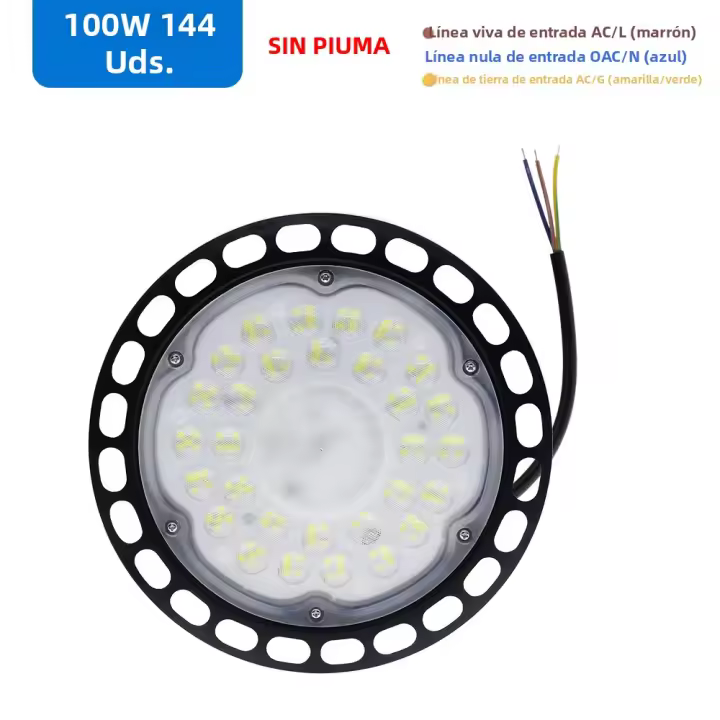 Floodlight LED UFO Industrial Lámpara De Baía Alta Impermeable Para Mercado Almacén Garage Gimnasio Fábrica Workshop - 1