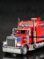 Modelo De Camión Peterbilt 389-Optimus Prime Prototipo 1:24 Con Sonido Y Luz Vehículo De Juguete De Aleación Para Niños - details 4
