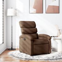 vidaXL Sillón reclinable de tela gris taupe en color Taupé/Rojo vino tinto/Marrón y más - details 2