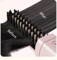 Planchas del pelo，Cepillo alisador de pelo con carga inalámbrica - Batería de litio recargable por USB de 2200 mAh, anti-quemaduras, uso en seco/húmedo, iones negativos, portátil para el hogar, viajes, exteriores - Regalo ideal - details 5