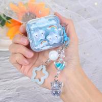 1 funda bonita para Airpods 4 con llavero, compatible con la funda Kawaii Star AirPods de 4.ª generación para mujeres y niñas. - details 1