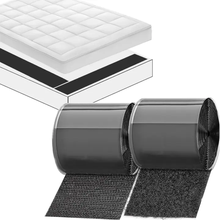 15cm X 3m Belcro Adhesivo Doble Cara Grande Belcro Adhesivo Fuerte para Impide que los Cojines del Sofá se Deslicen 150mm Cinta Adhesivo Belcro Ancho Negro Doble Cara DIY Aplicaciones Domésticas - 1