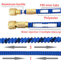 Tubo De Riego Jardín Expansible Flexible Con Conexiones De Latón Sólido Y Doble Goma Portátil Para Patio 3 Veces Telescopio - details 4