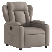 vidaXL Sillón reclinable de tela Gris claro, Gris oscuro, Negro Sillon Dormitorio Sillon Comodos Silla Relax Sillón Sofá - details 8
