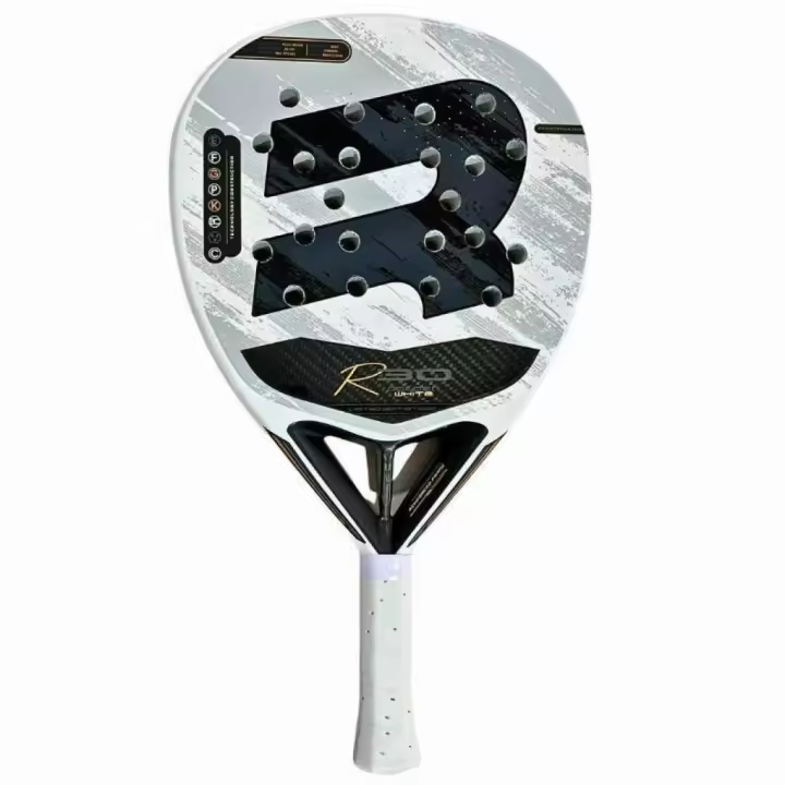 Pala de padel  Royal Padel R30 LTD Blanco Dorado 2025 + Regalos - 1