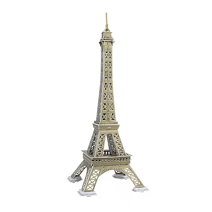 DAM. Puzle 3D de cartón de la Torre Eiffel en París. 51 piezas. 18x18x47cm. - 1