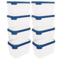 Curver - Pack 4-12 uds recipiente comida Grand Chef 0,4-2,6L, plástico reciclado, BPA Free, 100% hermético, apto microondas, congelador y lavavajillas, eco-Friendly, tapa y base transparentes, almacenamiento alimentos - details 4