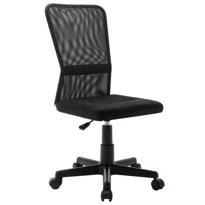 Silla de Oficina de tela de Malla Negra 44x52x100 cm - 1
