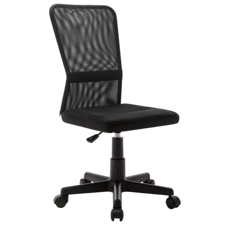 Silla de Oficina de tela de Malla Negra 44x52x100 cm - 1