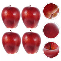 3/6 Manzanas Artificiales Realistas Para Decoración De Casa Cocina Y Fiestas Tamaño 3.1 Pulgadas Frutas Rojas Para Adornos - details 9