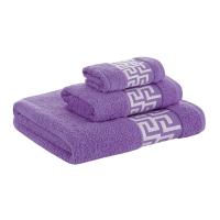 Multishop Juego de Toallas de Baño 3 Piezas. Calidad Rizo Algodon Egipcio 500 gr. Tamaños de Toallas de baño Tocador Lavabo y Ducha Sabana. Toallas baño Grandes. Cenefa Dibujo Cesar. - details 3