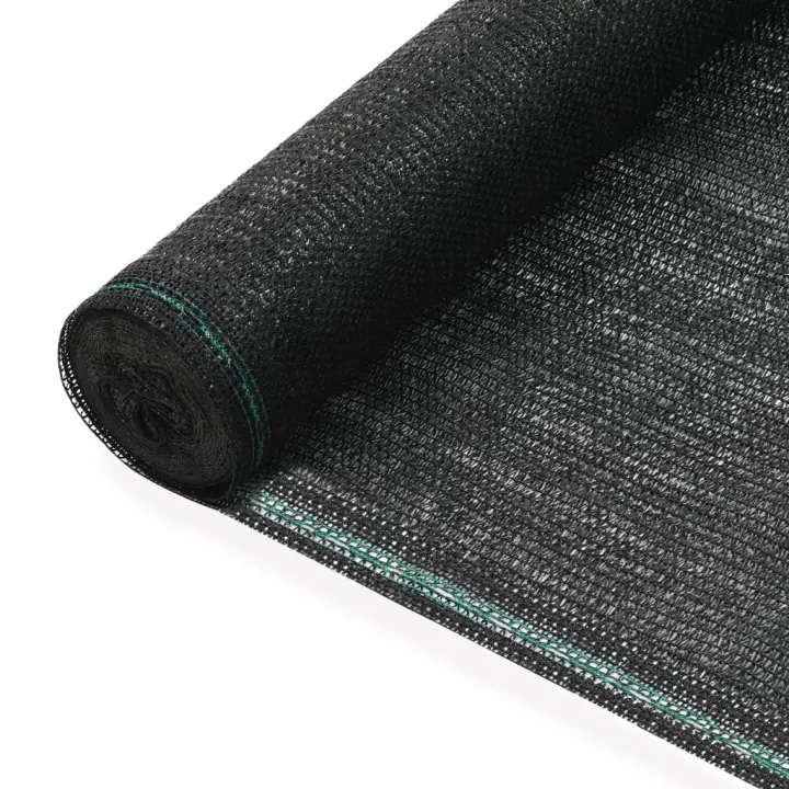 vidaXL Toldo para pista de tenis HDPE 1,4x25 m negro - 1