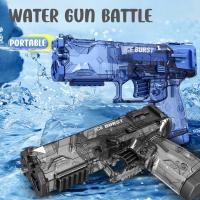 Pistola De Agua Portátil Para Niños Juguete De Combate Al Aire Libre En El Jardín Y La Piscina Manual Con Recarga Automática Para Juegos De Verano - details 0