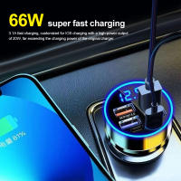 Cargador De Coche LED 6 Puertos 66W USB Carga Rápida PD QC3.0 Con Pantalla Adaptador Tipo C Para iPhone Samsung Xiaomi - details 1