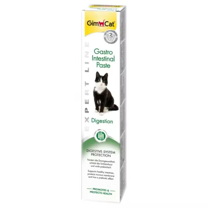Pasta GimCat Gastro Intestinal, malta para mejorar la digestión de los gatos - Tubo 50 gr - 1