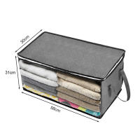 Large Capacity Clothes Storage Bag Non-Woven Foldable Quilt Storage Bag with Lids Zipper Wardrobe Clothing Organizer Sorting Box - details 12