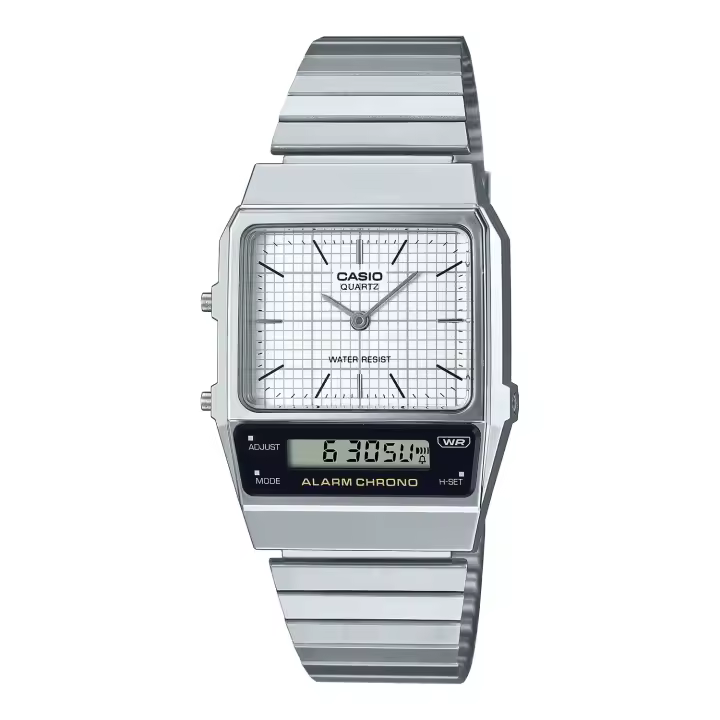 reloj unisex Casio AQ-800E-7A Edgy Vintage Retro ana-digi alarma - 1