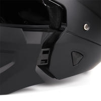 Casco Retro Desmontable Para Motocicleta Y Bicicleta Con Libera Rápida ABS Casco De Carrocería Completa Negro Mate Estilo Modular Clásico Profesional Unisex - details 9