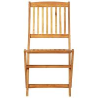 vidaXL Set de comedor de jardín plegable 3 pzas madera maciza acacia - details 3