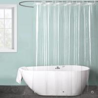 Cortina Ducha Transparente, 180x200cm,Impermeables, Cortinas de Baño Antimoho con Repuesto de PEVA Cortina Bañera con 12 Ojales para Ducha or Bañera - details 0