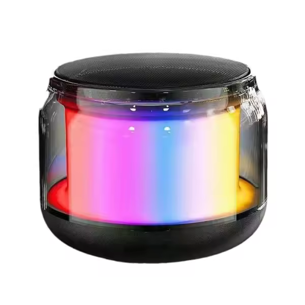 RGB Luz Bluetooth audio colorido atmósfera lámpara, computadora de esritorio al Aire Libre Pequeños altavoces Bluetooth Estéreo portátiles, - 1