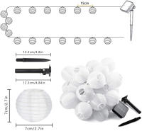 Luces Solares LED 10-30 Luz Impermeable Para Jardín Puerta Decoración Exterior Guirnalda Solar Para Boda Lámpara De Luces De Calle - details 1