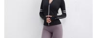 Chaqueta Deportiva De Mujer Con Cierre De Cremallera Y Flecos Secado Rápido Sudadera Para Ejercicio Estilo Slim O-Neck - details 25