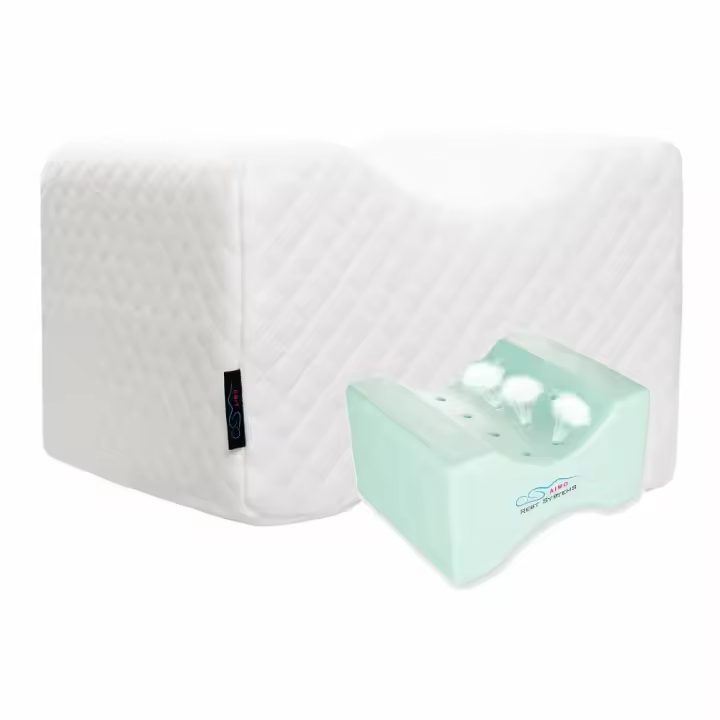 Almohada cojin para piernas ortopédico de Rodilla. con Gel INFUSIONADO, Facilita el Dormir de Lado, Alivia Dolores de Espalda y Caderas, más Fresca,más cómoda, más higiénica - 1