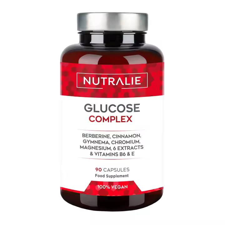 Glucosa Complex 2000mg - Niveles Glucosa en Sangre - Berberina Cromo Canela Gymnema Pimienta Negra Melon Amargo Vitamina E B6 - 60 Cápsulas Nutralie - 1