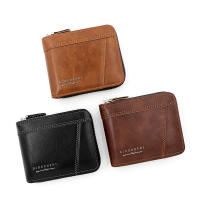 Cartera De Cuero Para Hombre Lujo Monedero Con Bolsillo Para Monedas Y Tarjetas Cierre De Cremallera Antirrobo Regalo Para Hombres - details 16