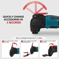 Herramienta Multifuncional Eléctrica Sin Alambre Con Sierra Y Trimmer Para Madera Y Jardín Compatible Con Batería Makita - details 5