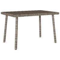 vidaXL Mesa centro jardín rectangular 60x40x37 cm ratán sintético en color Gris/Negro/Gris claro y más | estructura resistente ideal para salón dormitorio o estudio - details 0