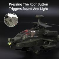 Modelo De Avión AH-64A a Escala 1/32 Juguete De Coche De Aleación Con Rotación De Hélice Y Sonido Luz Vehículo De Combate Para Regalo De Cumpleaños Para Niños - details 4