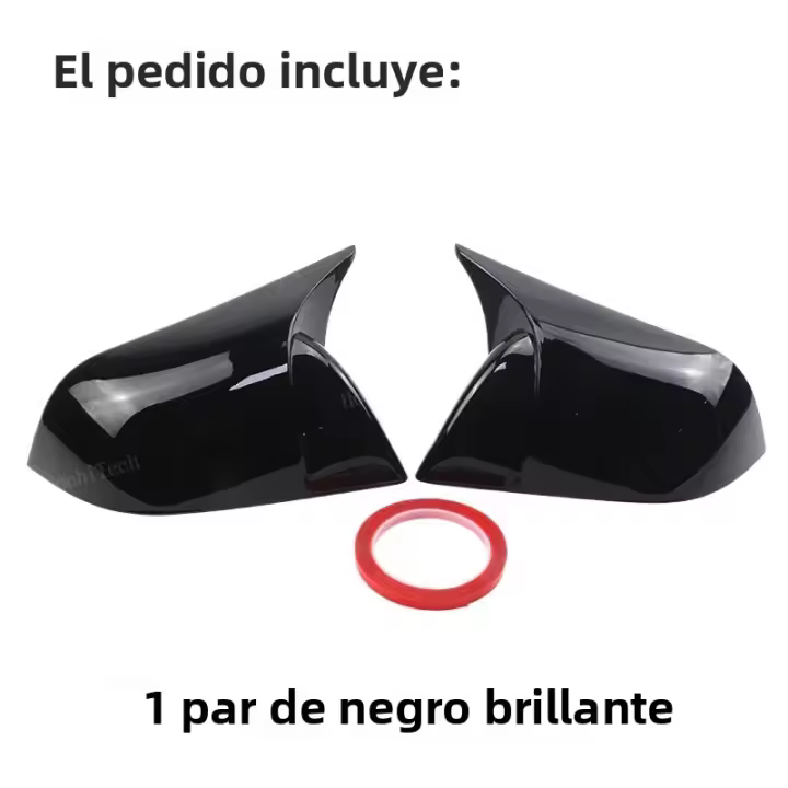 Cubierta De Espejo Lateral Para Tesla Model 3 2021-2024 En Color Negro Brillante ABS Alta Calidad Con Bocina Exterior Para Auto - 1