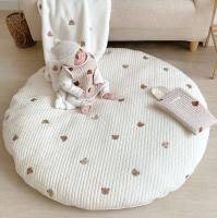 Carpetilla De Piso Para Bebés Coreana Circular Y Removible Alfombra De Tent Para Niños Bordada a Mano Tamaño Grande Algodón No Tóxico Para Edades 0-6m Hasta 7-12Años - details 1