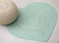 Alfombra de Yute en Forma de Corazón Aqua 45X55CM- Parentesi Quadra - details 1