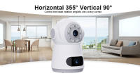 Cámara IP Interior Con Sim 8MP 4K Doble Lente Doble Pantalla Audio Bidireccional Seguridad Doméstica CCTV Monitor De Bebé - details 1