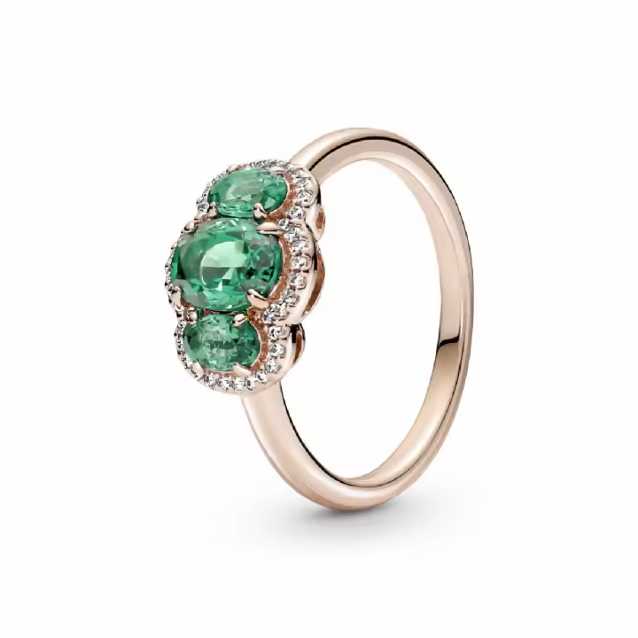 Anillo vintage Pandora Rose Tres Piedras - 1